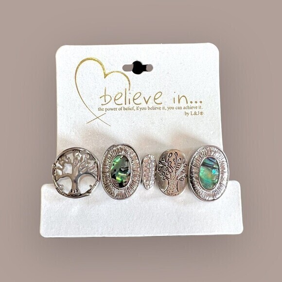 BELIEVE IN...BY L & J Stretch Bracelet Tree of life | Abalone Shell - Picture 5 of 10